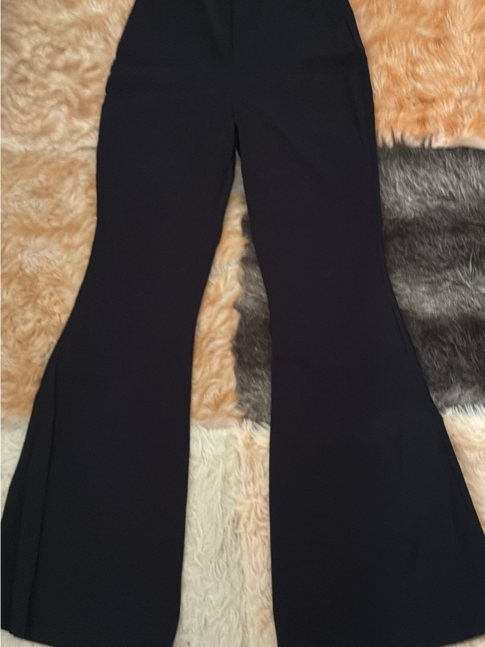 Black Flared Women's Pants - Classic High-Waist Flare